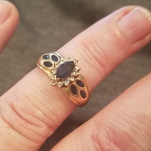 Sapphire and diamond ring